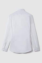 Reiss White Storm Slim Fit Two-Fold Cotton Shirt - Image 4 of 8