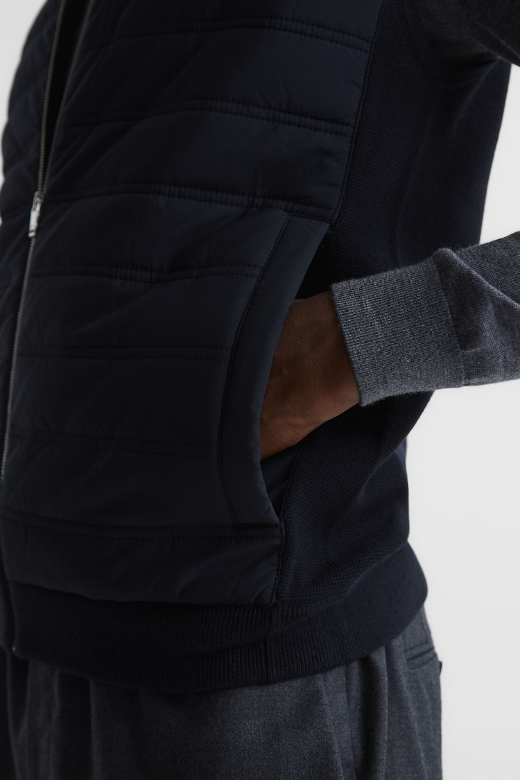 Reiss Navy William Quilted Gilet - Image 6 of 6