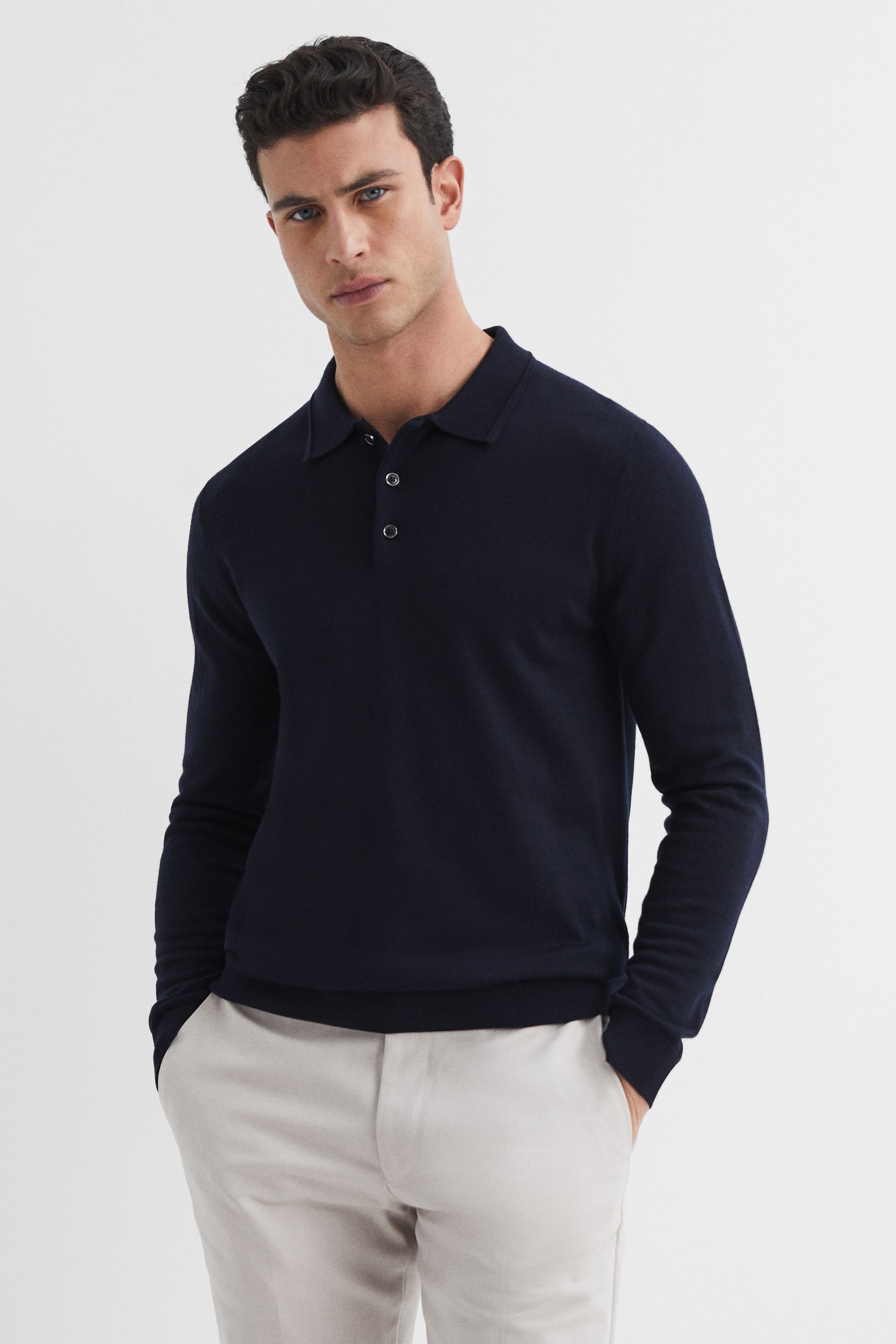Next merino wool polo new arrivals