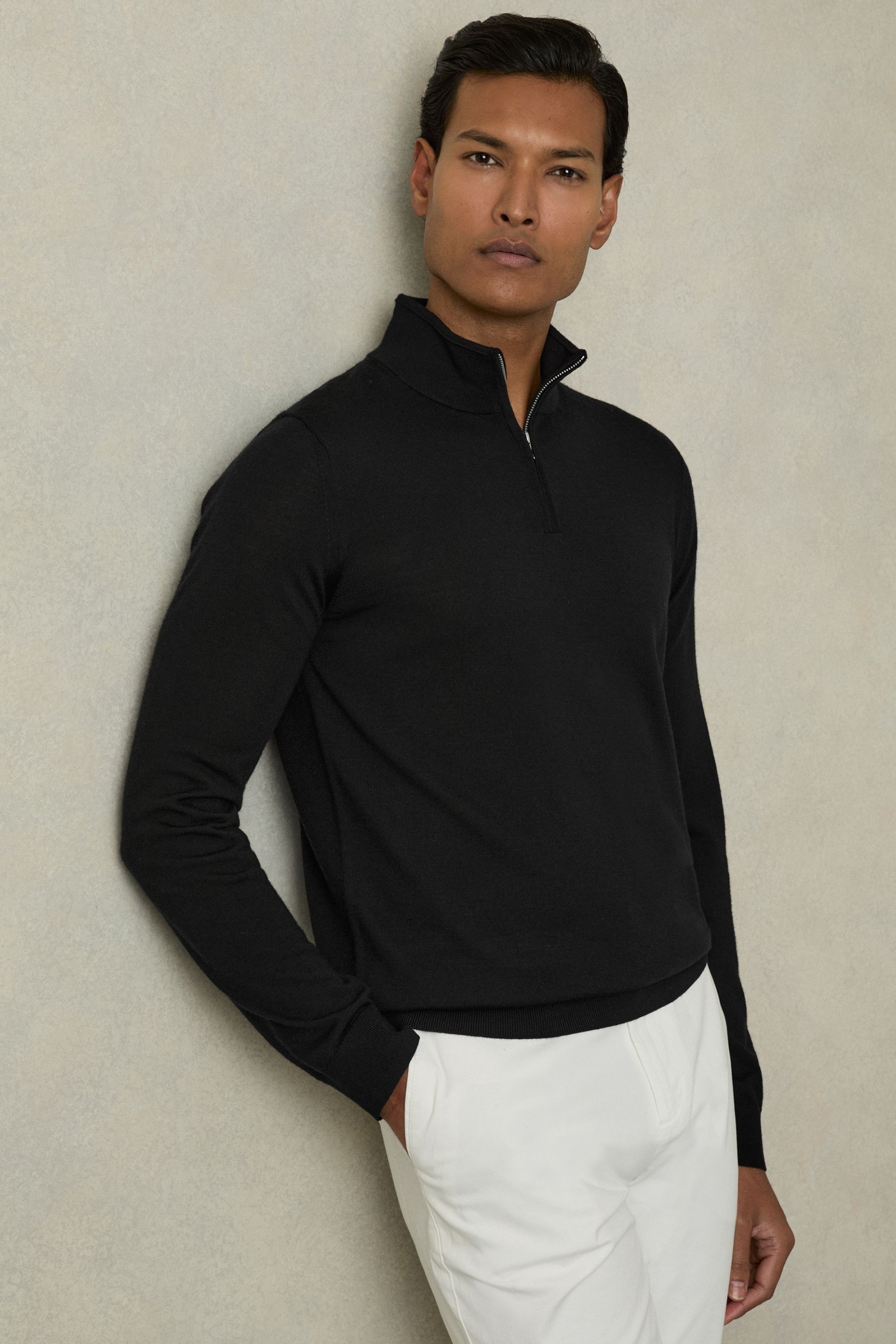Half zip funnel neck jumper store
