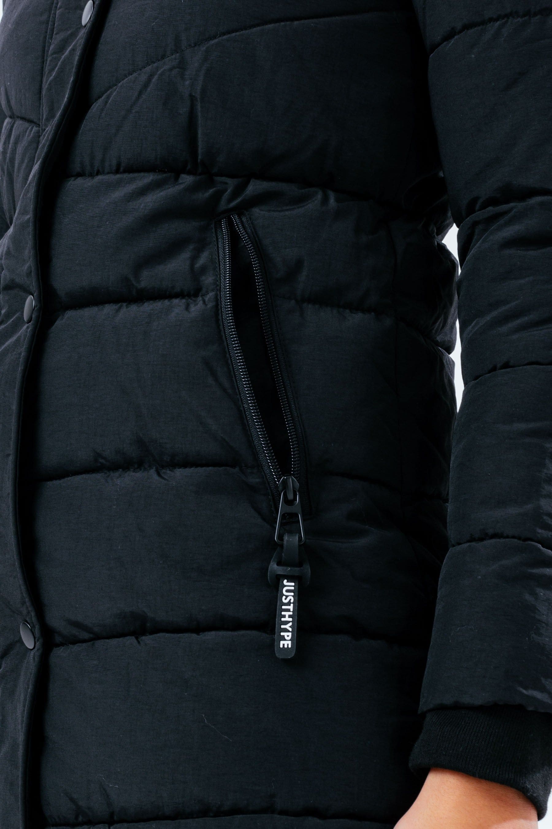 Buy Hype. Black Girls Fitted Parka Jacket from Next Luxembourg