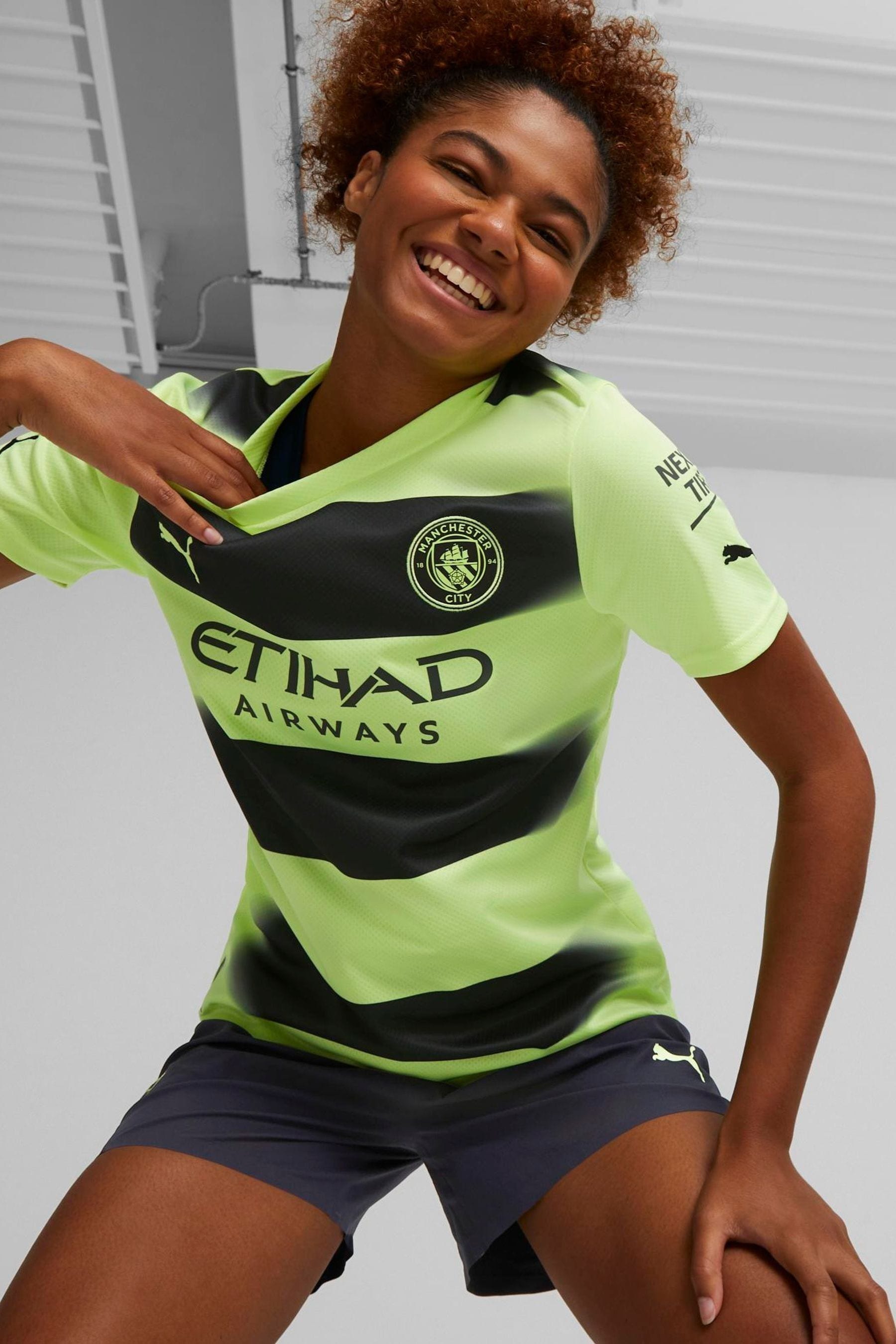 Buy Puma Lime Green Blank Manchester City Third 2022 2023 Womens Football Shirt from Next Lithuania