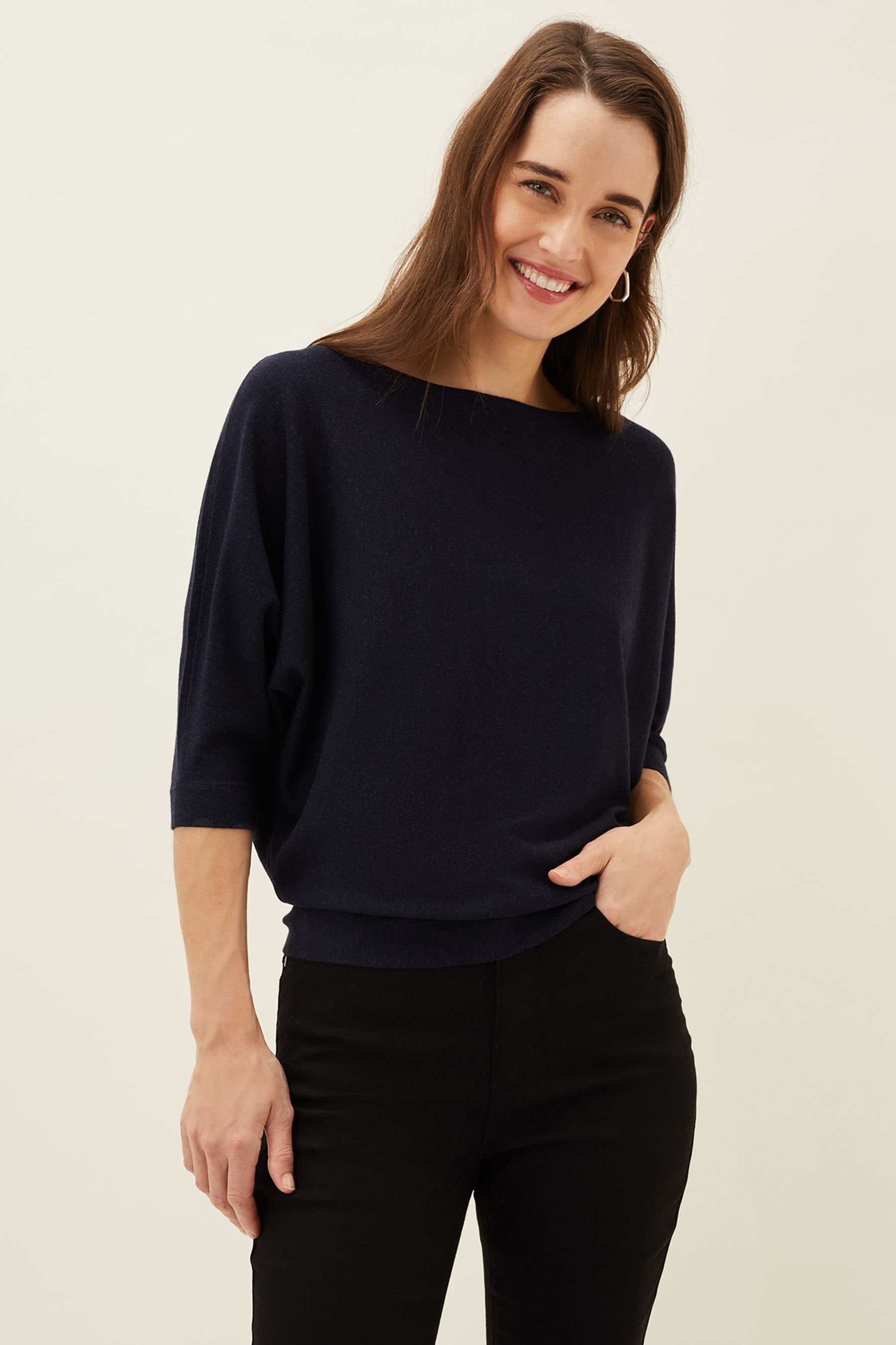 Fine knit batwing jumper store