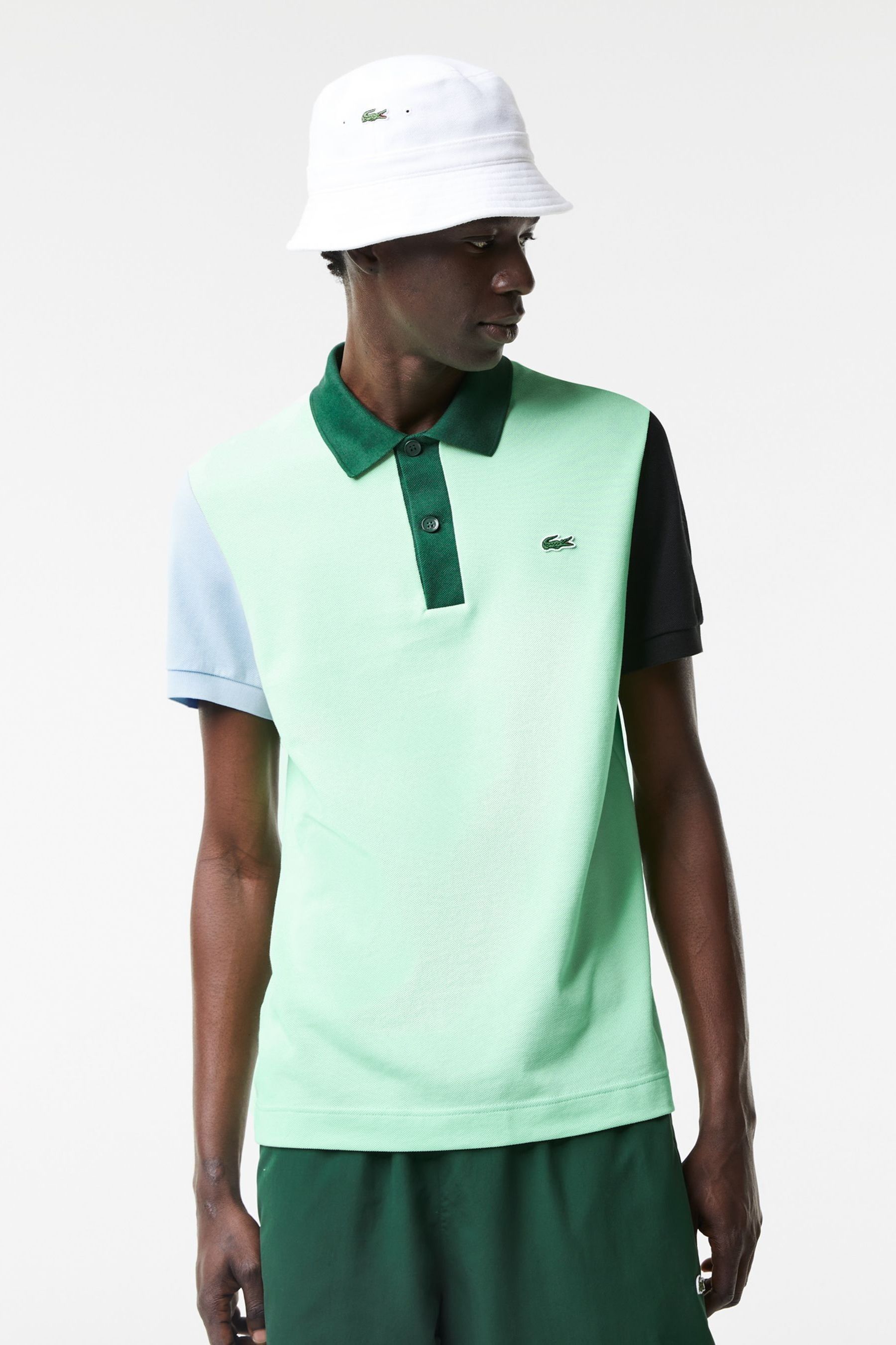 Lacoste colour block polo shirt clearance