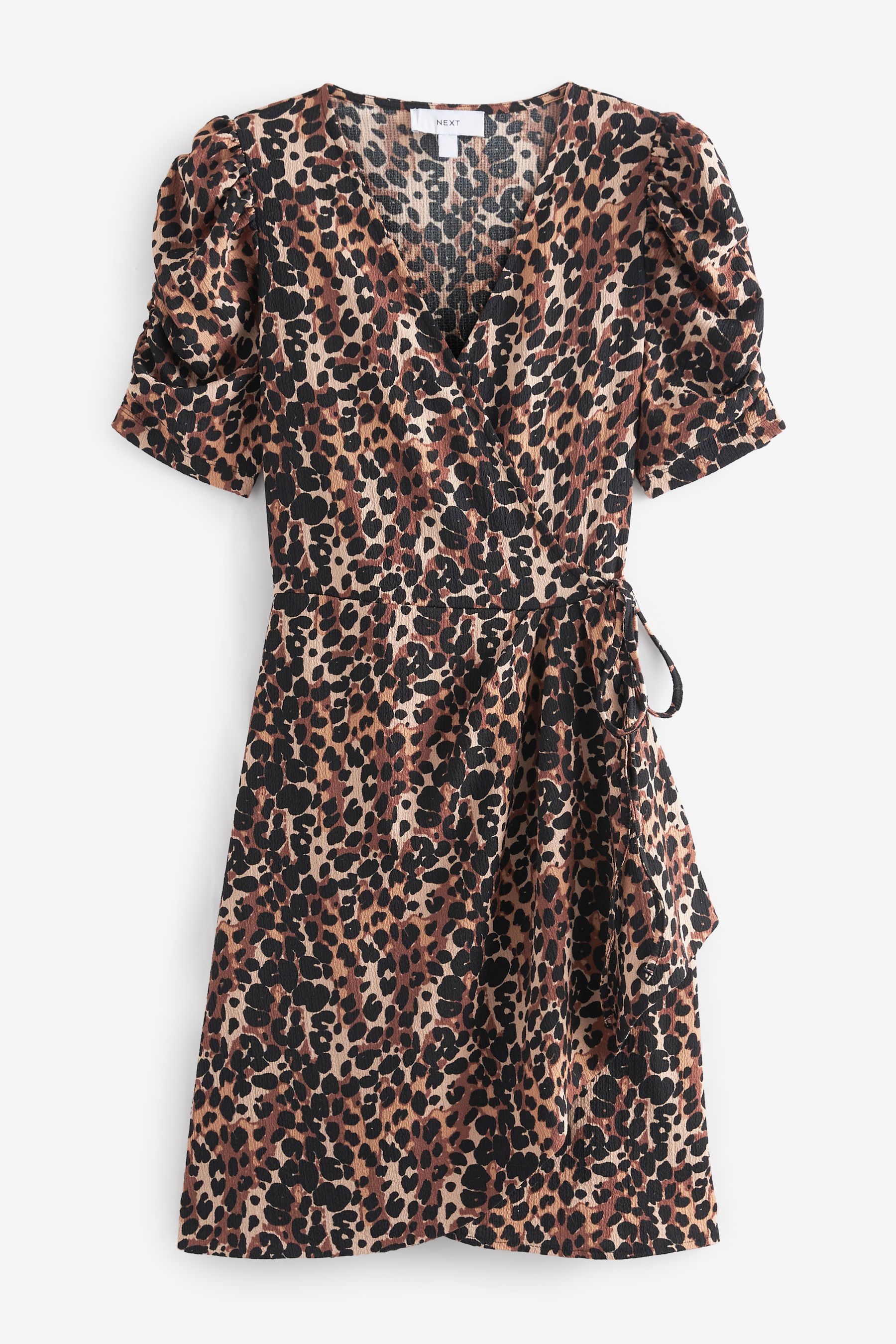 Leopard print short sleeve dress hot sale