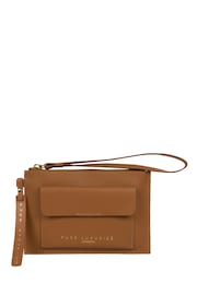 Pure Luxuries London Arreton Vegetable Tanned Leather Clutch Bag - Image 1 of 5