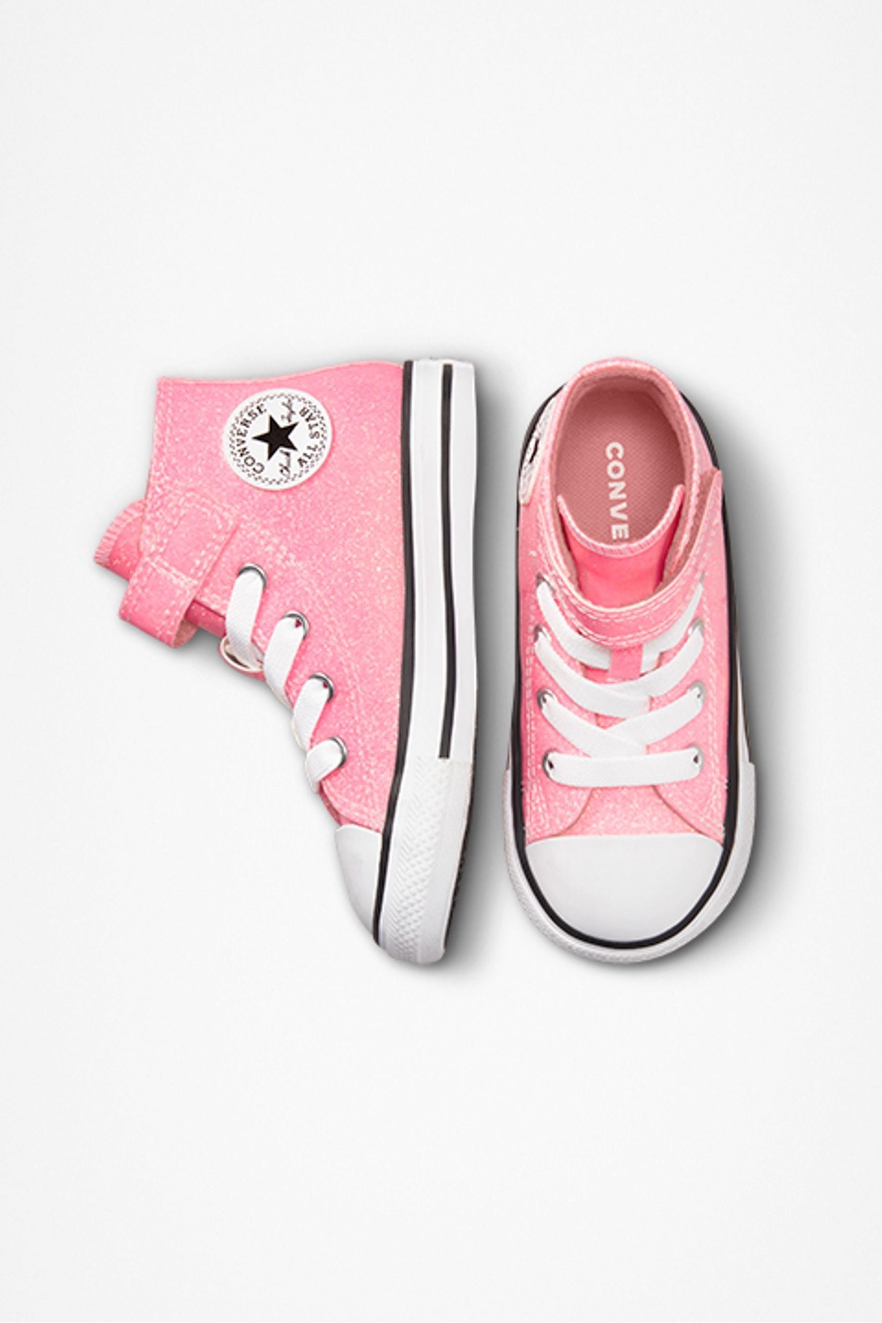 Buy Converse Pink Glitter 1V Infant Trainers from Next Luxembourg