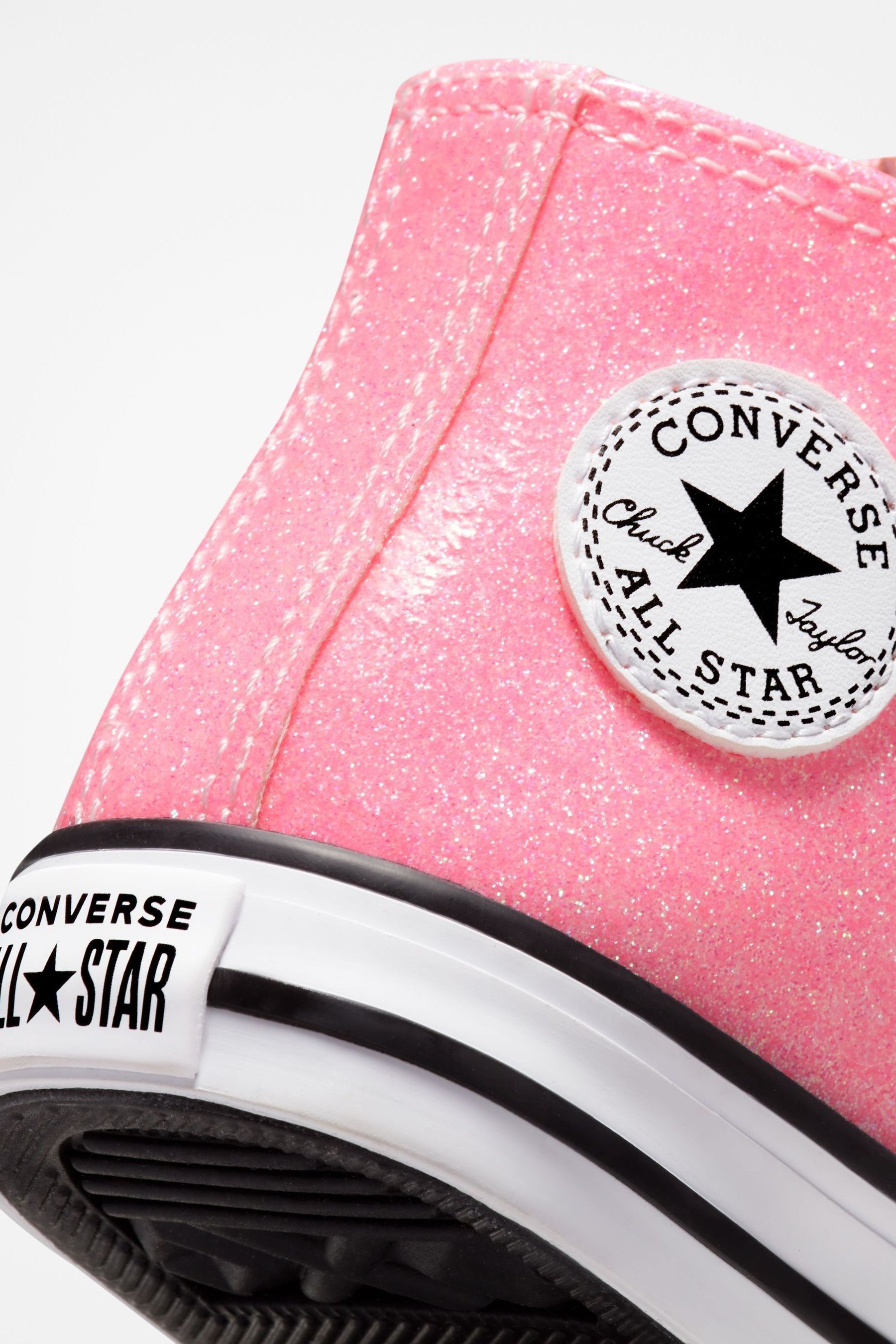 Pink glitter converse infant top