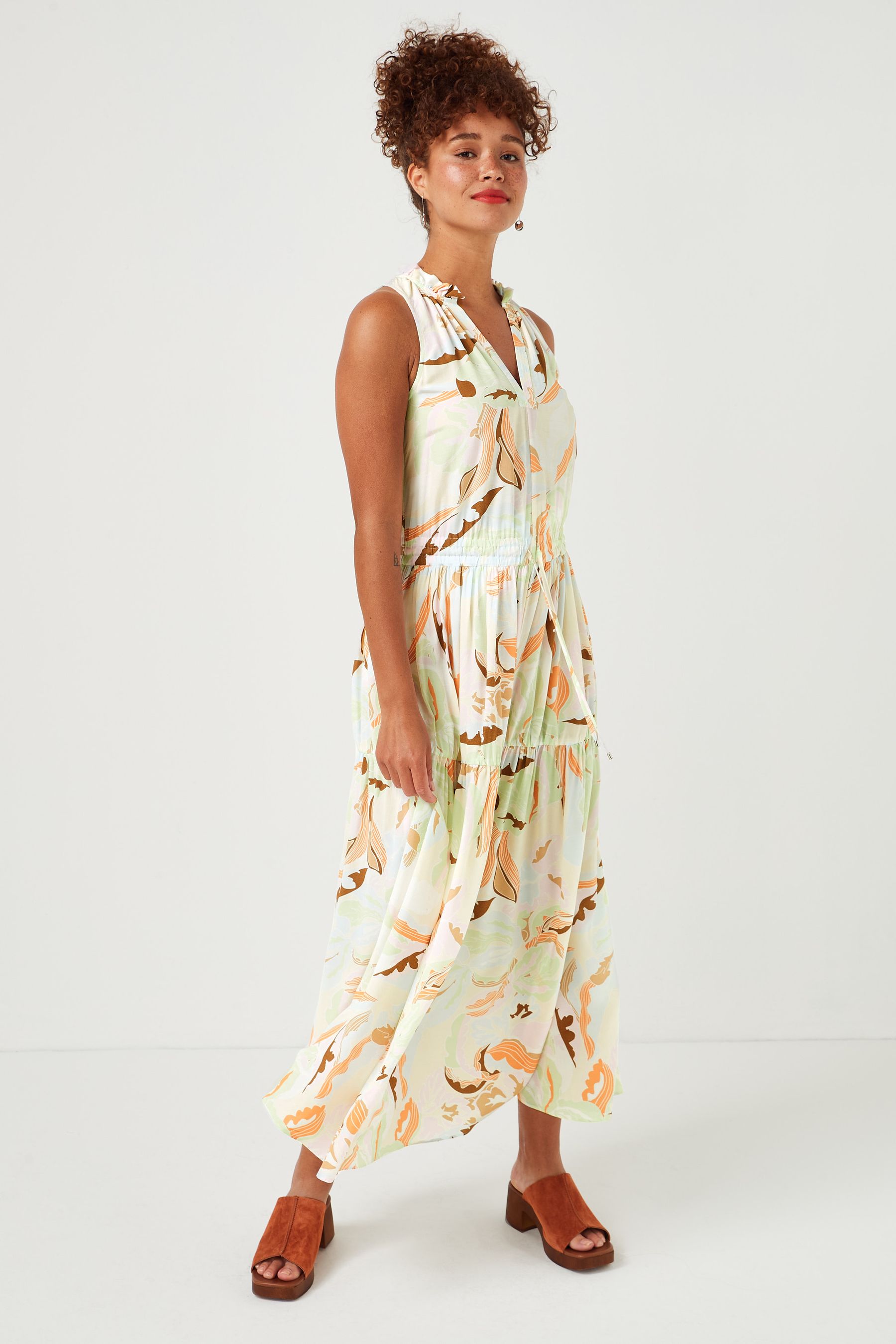 Buy Mos Mosh White Sleeveless Printed Midi Dress from Next Luxembourg
