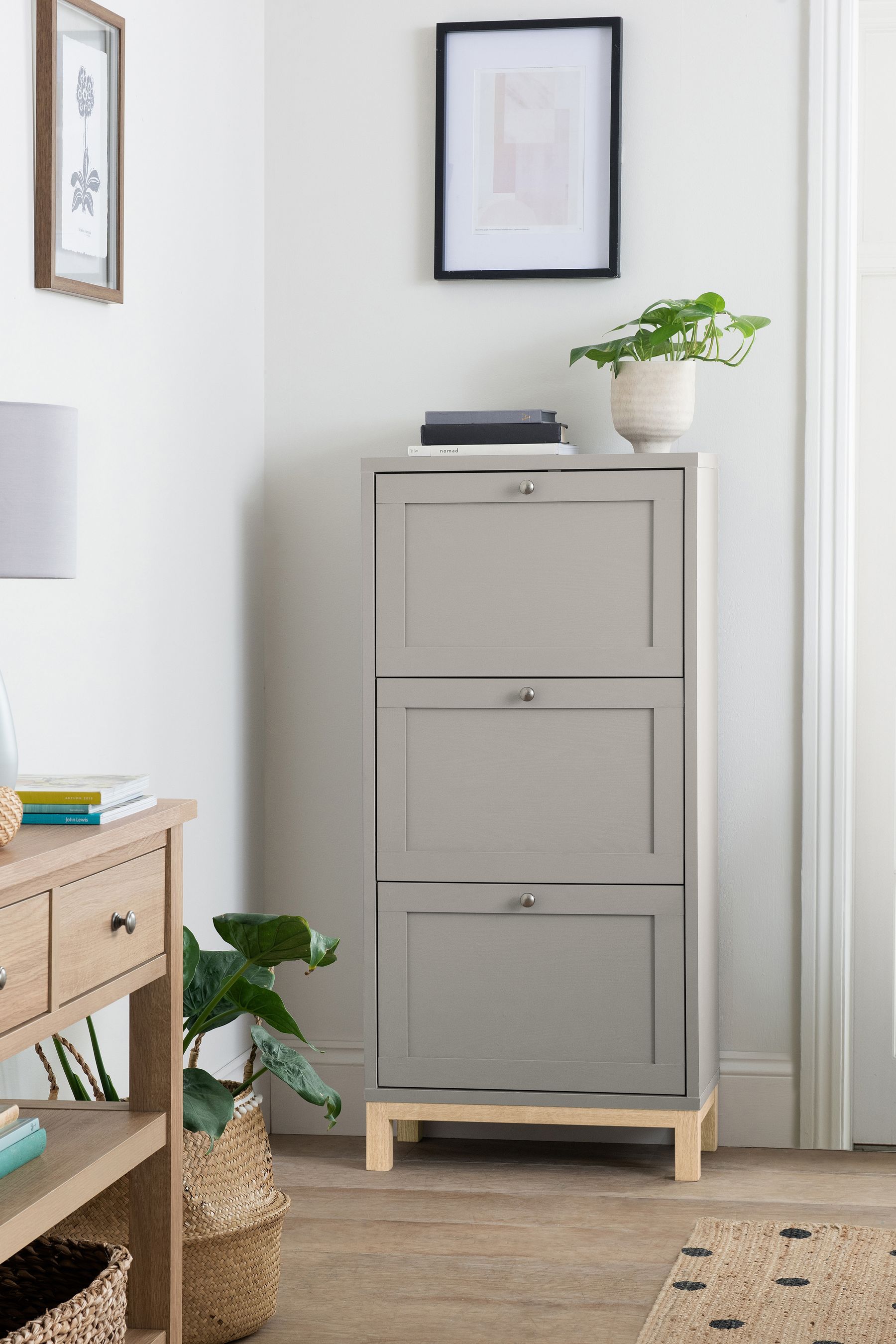 Grey shoe storage cupboard new arrivals