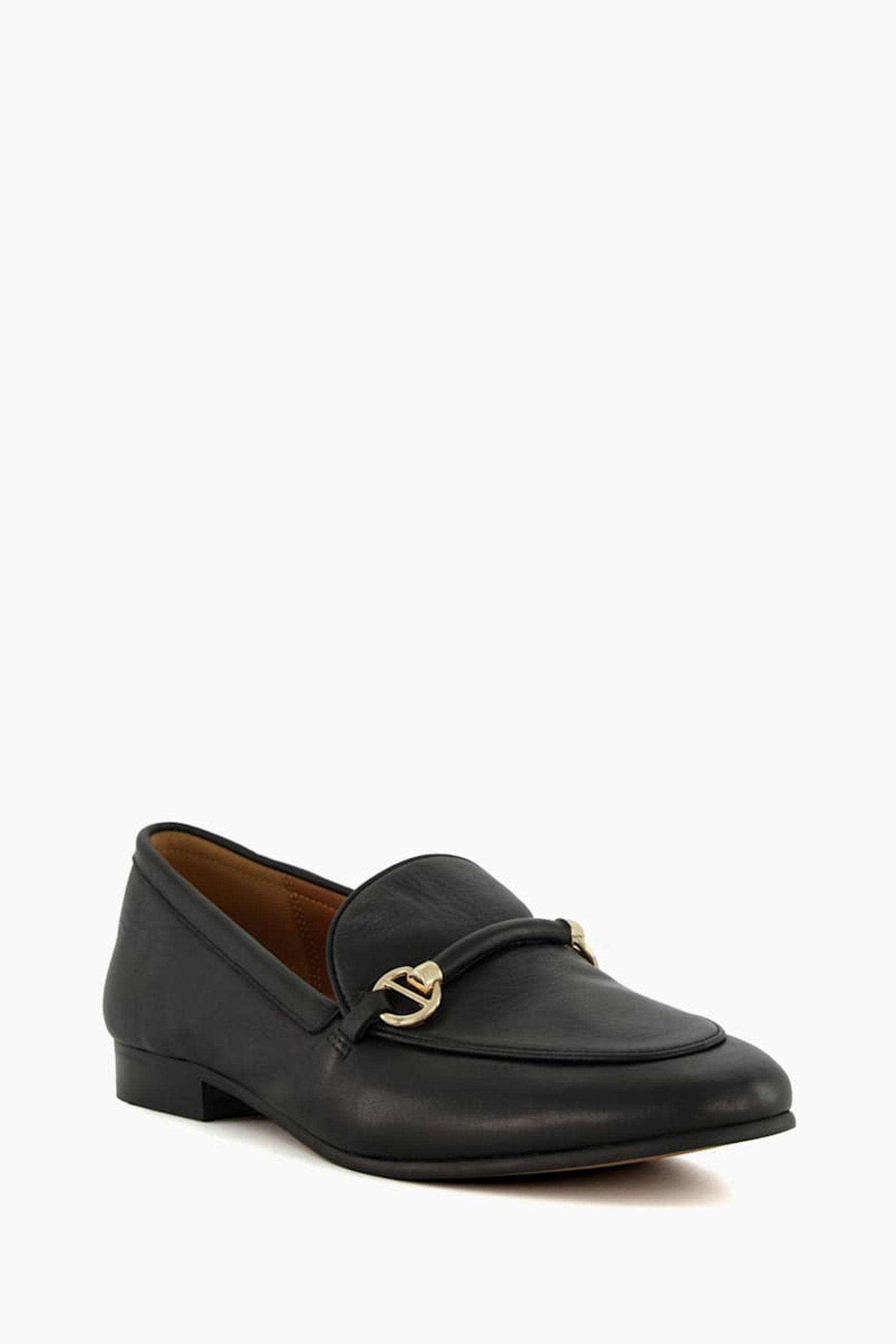 Buy Dune London Black Wide Fit Grandeur Snaffle Slim Sole Loafers from Next Luxembourg