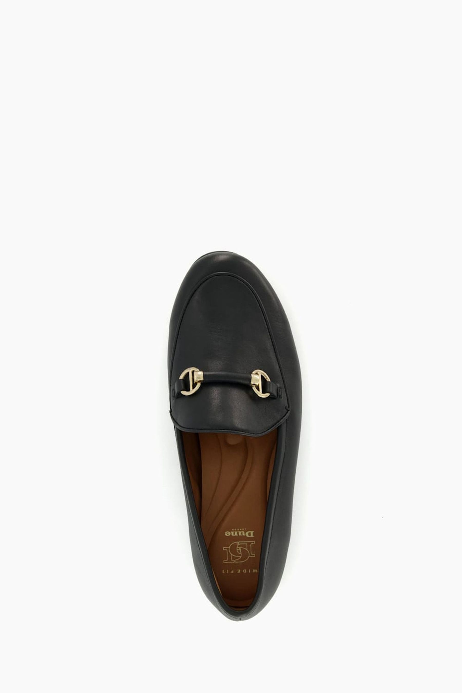 Buy Dune London Black Wide Fit Grandeur Snaffle Slim Sole Loafers from Next Luxembourg