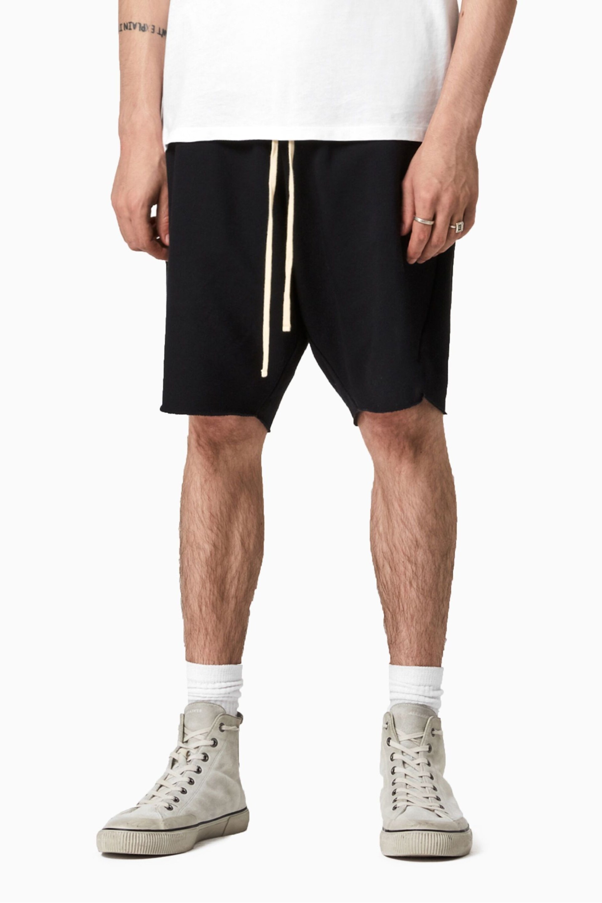 AllSaints Black Helix Shorts - Image 1 of 7
