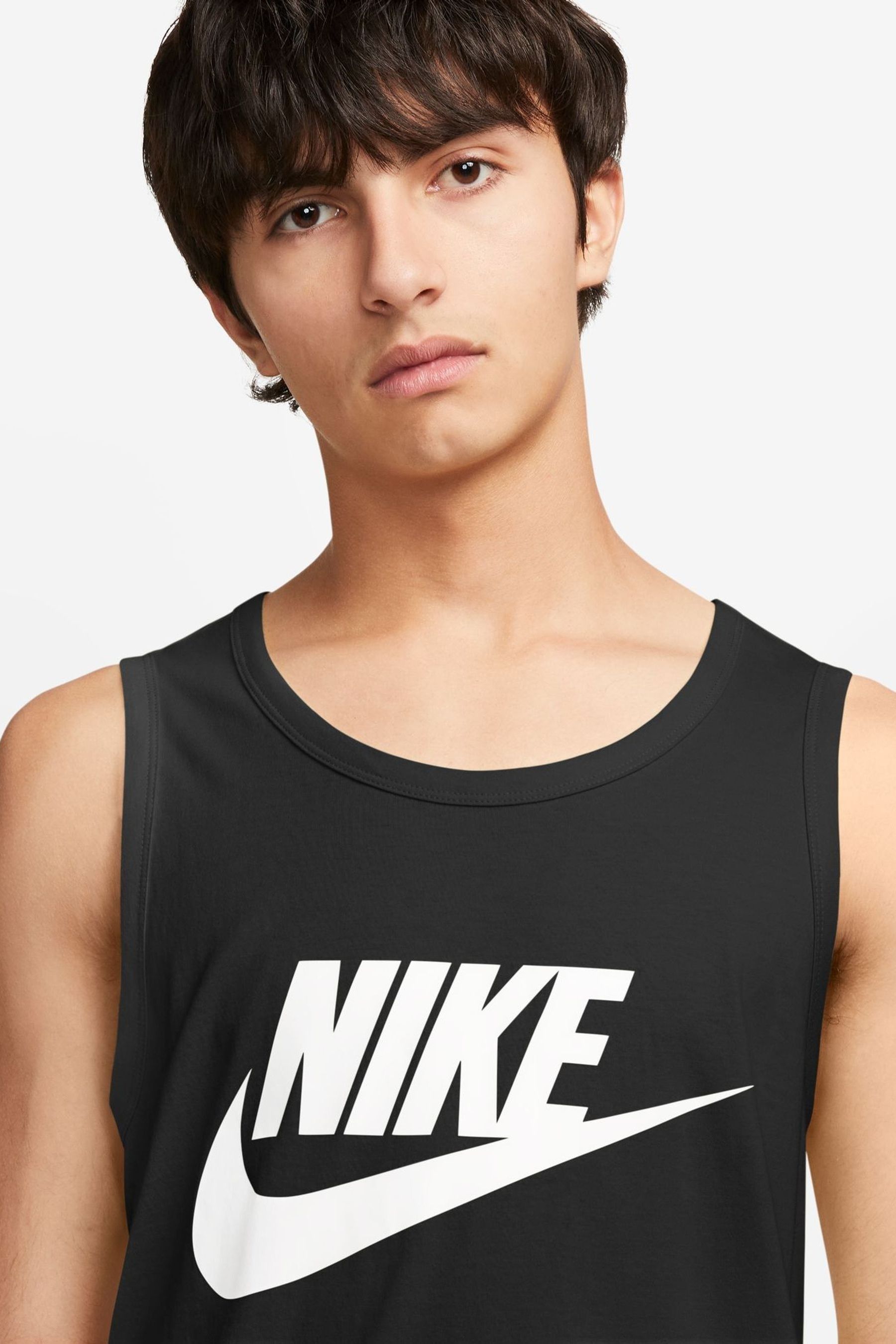 Buy Nike Black 100 Cotton Sportswear Vest from Next Ireland