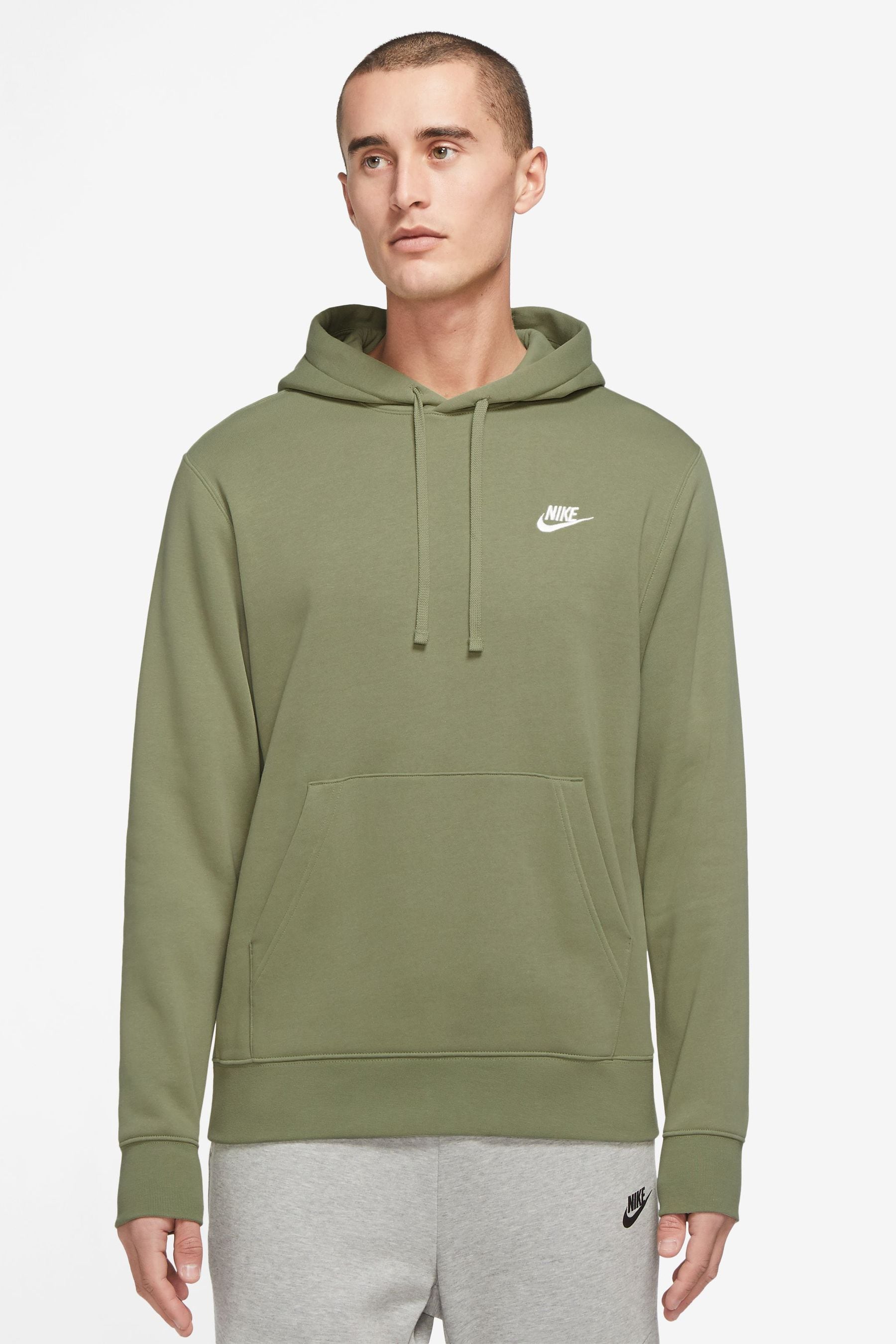 Buy Nike Sage Green Club Pullover Hoodie from Next Austria