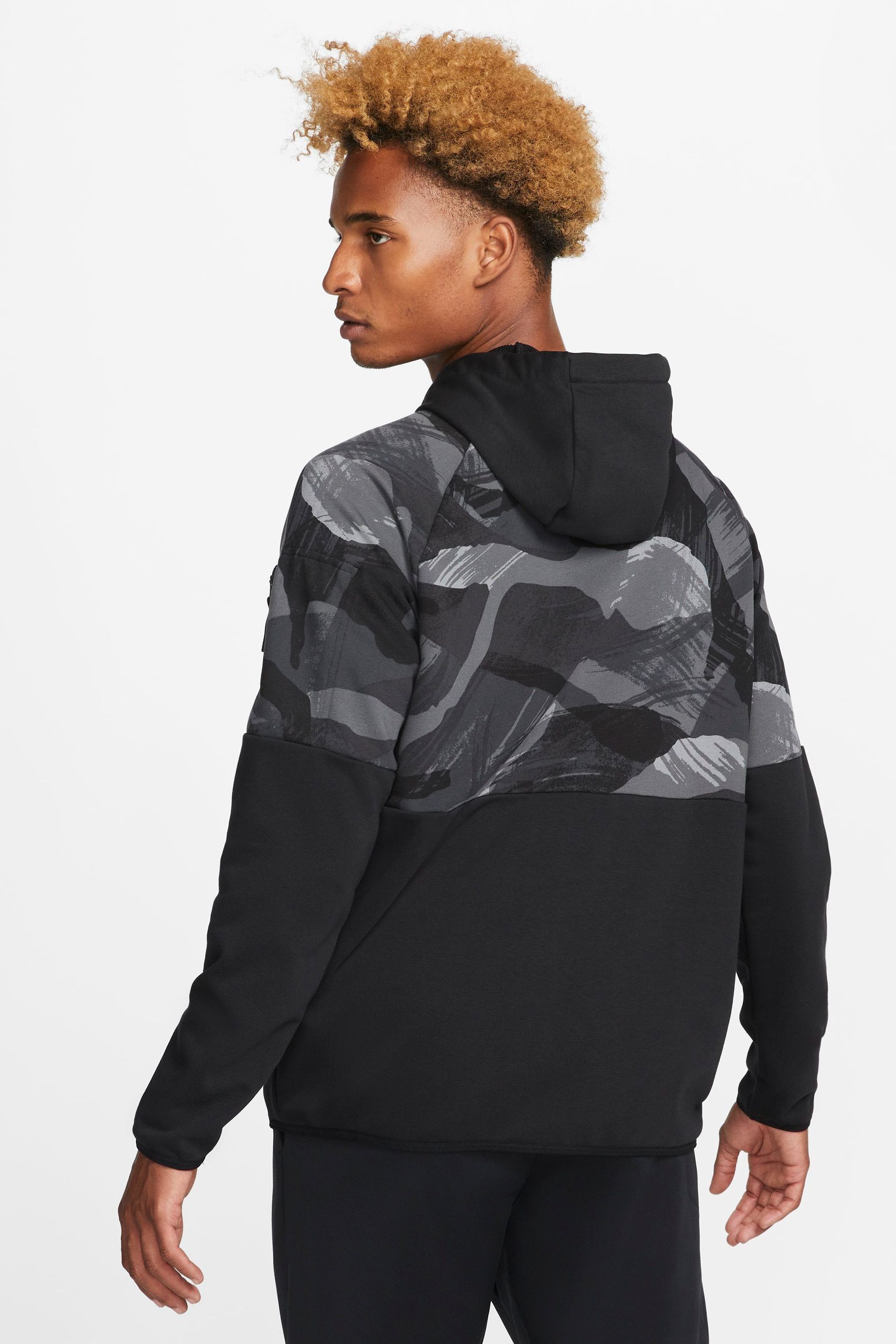 Buy Nike Black Dri FIT Fleece Hooded Camo Jacket from Next Austria