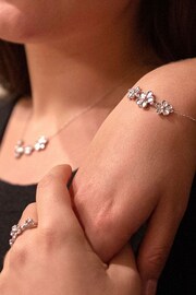 Hot Diamonds Silver Tone Forget Me Not Bracelet - Image 3 of 3
