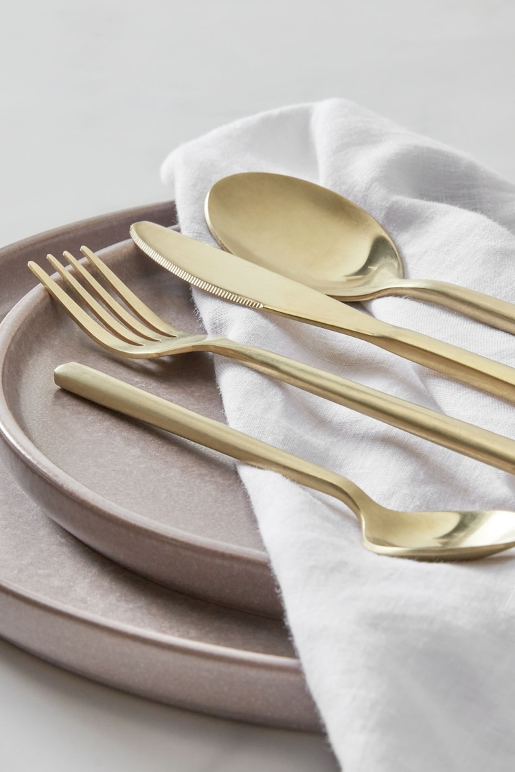 Gold Valencia Stainless Steel 16pc Cutlery Set - Image 2 of 3