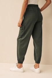 Khaki Green Jersey Parachute Cargo Trousers - Image 3 of 6