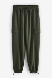 Khaki Green Jersey Parachute Cargo Trousers - Image 5 of 6