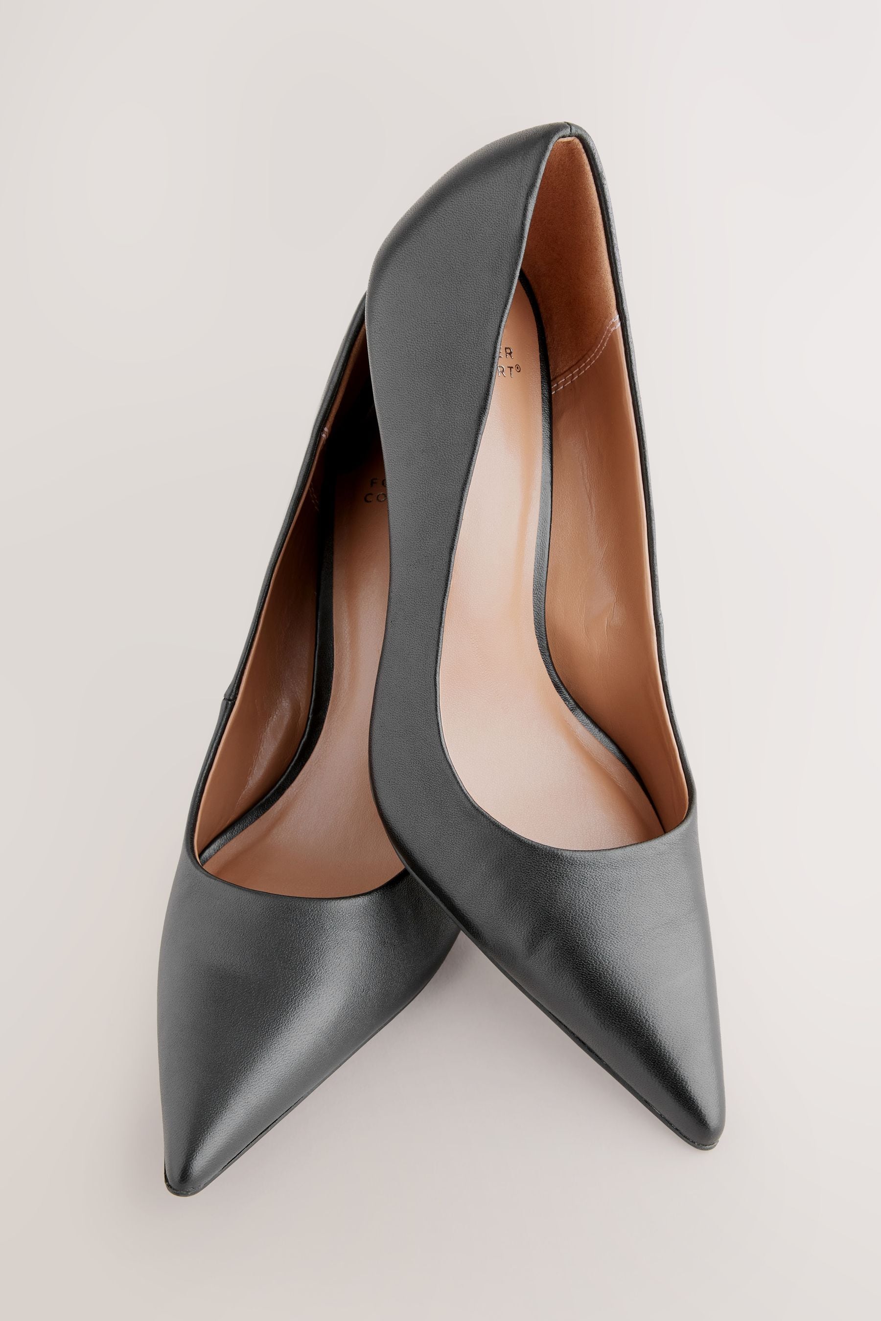 Buy Black Forever Comfort Leather Mid Court Shoes from the Next UK online shop