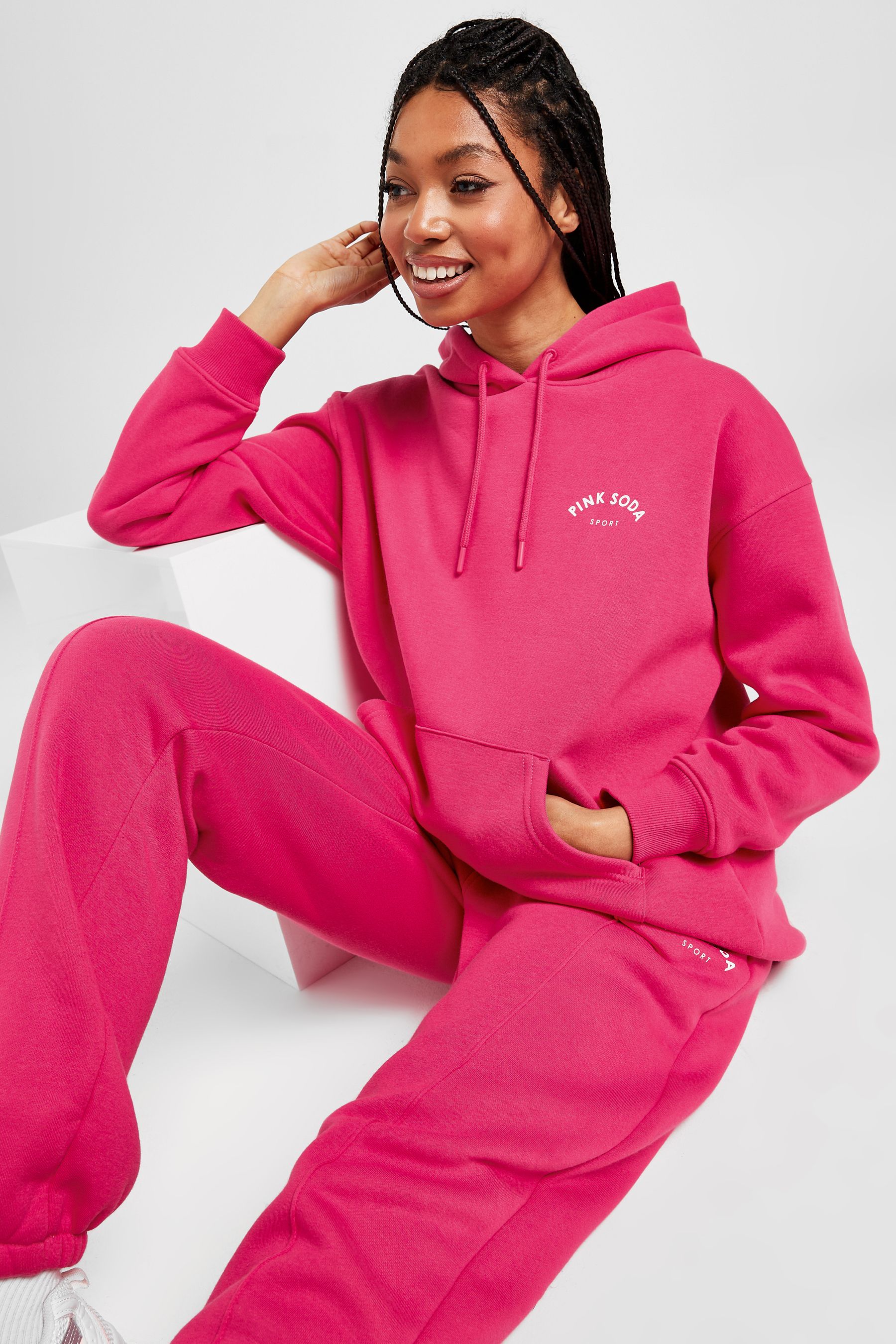 Buy Pink Soda Pink Vicente Oh Hoodie from Next Luxembourg