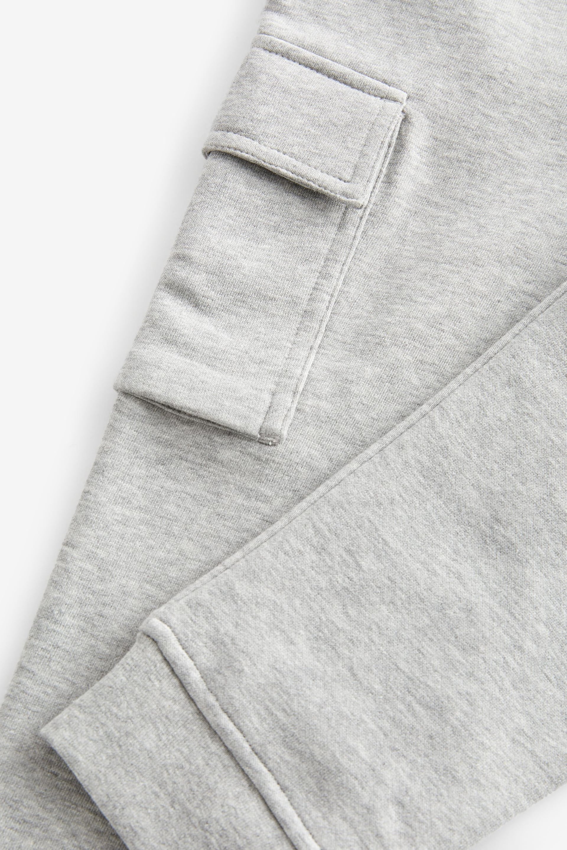 Grey Marl Cargo Cotton-Rich Joggers (3-16yrs) - Image 3 of 3