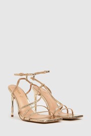 Schuh Natural Santi Croc Effect Strappy Stiletto - Image 2 of 4