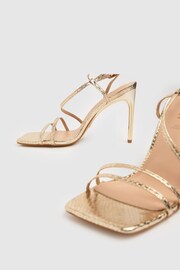 Schuh Natural Santi Croc Effect Strappy Stiletto - Image 3 of 4