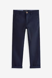 Navy Blue Regular Fit Stretch Chino Trousers (3-17yrs) - Image 1 of 5