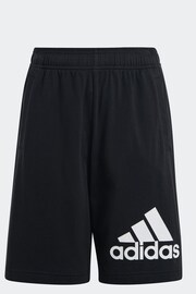 adidas Black Sportswear Essentials Big Logo Cotton Shorts - Image 1 of 5