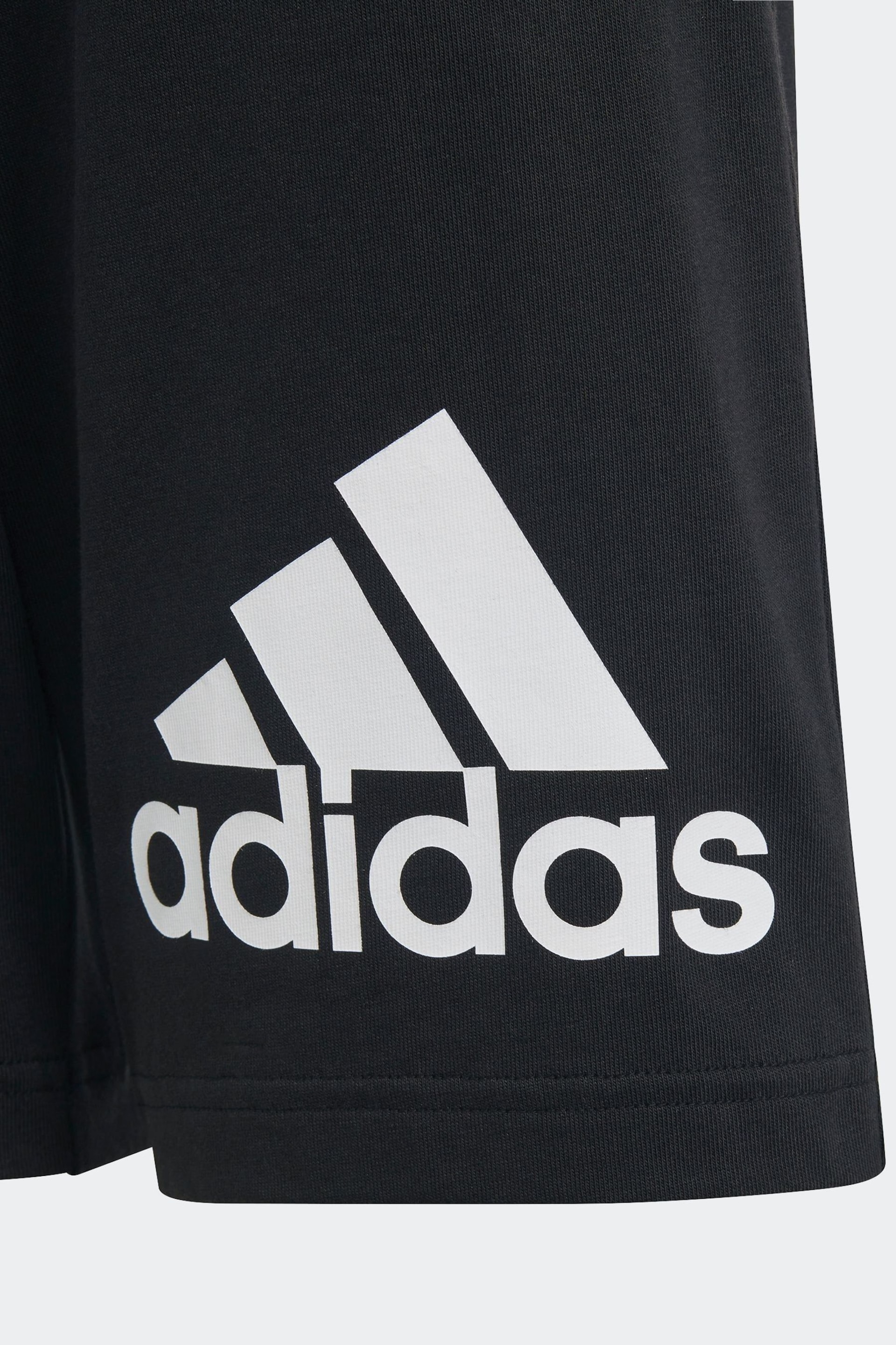 adidas Black Sportswear Essentials Big Logo Cotton Shorts - Image 4 of 5