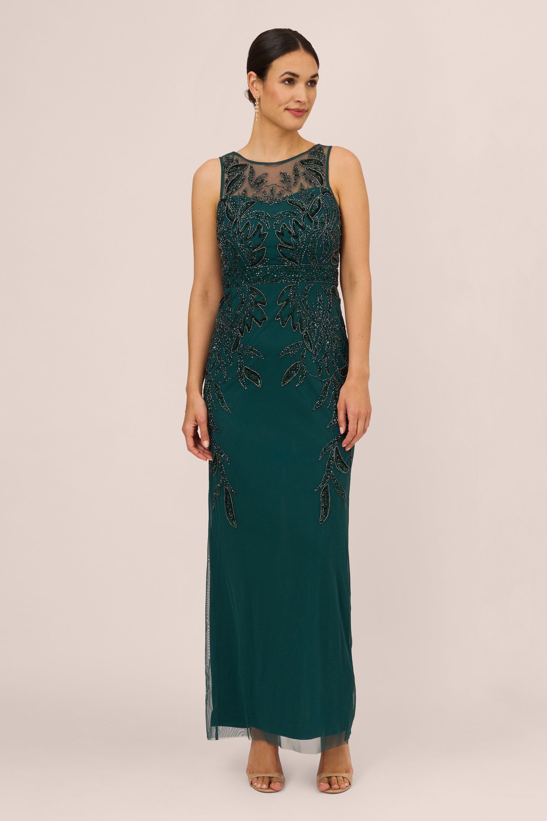 Adrianna papell embellished column gown outlet