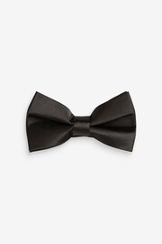 Black/White Spot Bow Tie, Pocket Square And Pin Set - Image 2 of 6