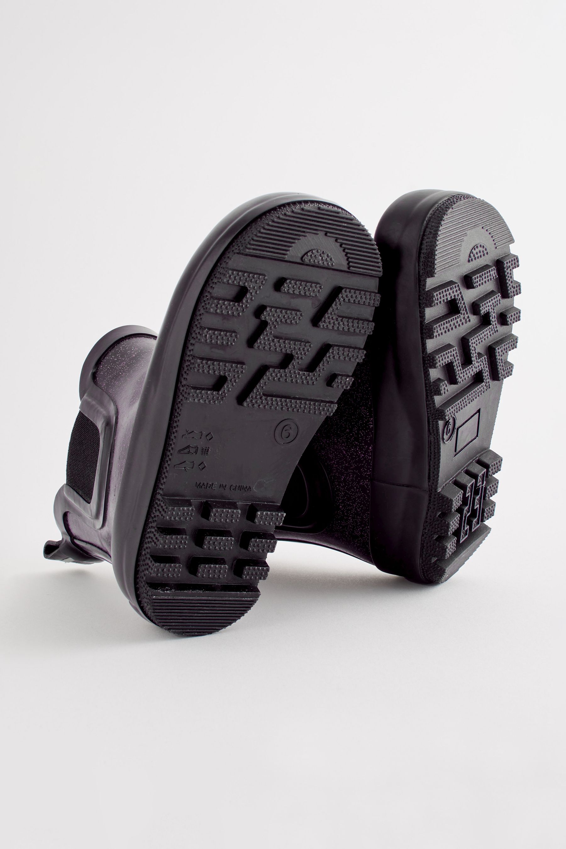 Black sparkly wellies sale