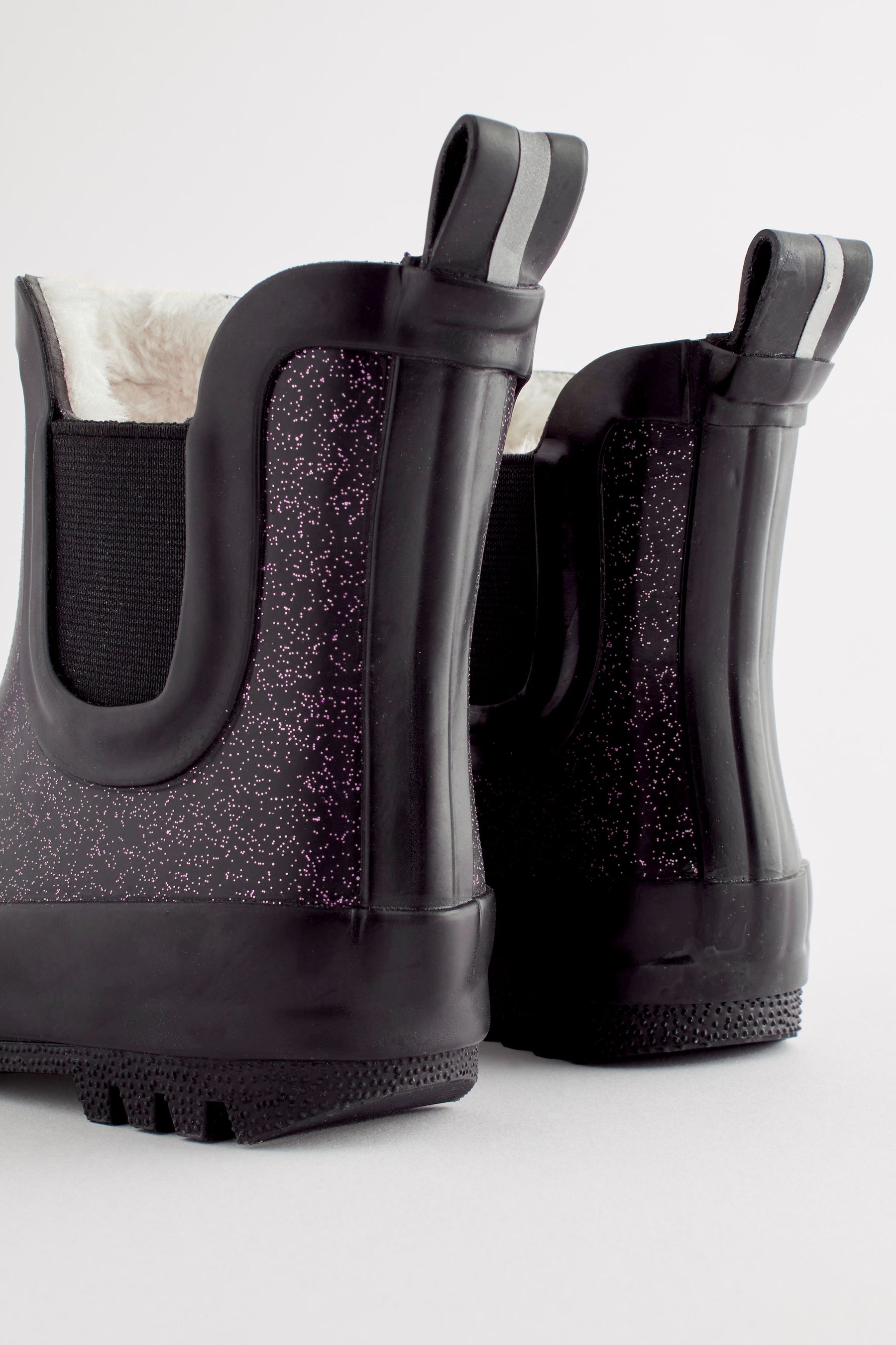 Black sparkly wellies sale