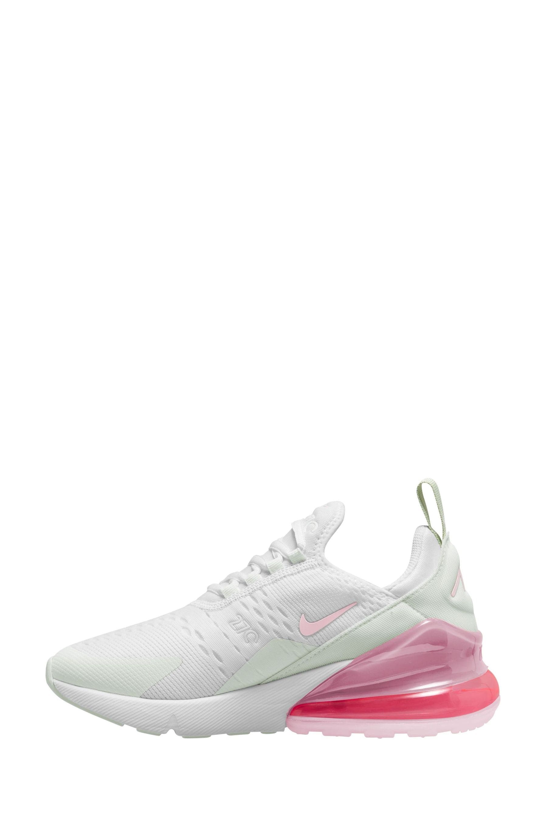 Buy Nike White Coral Air Max 270 Youth Trainers from Next Luxembourg