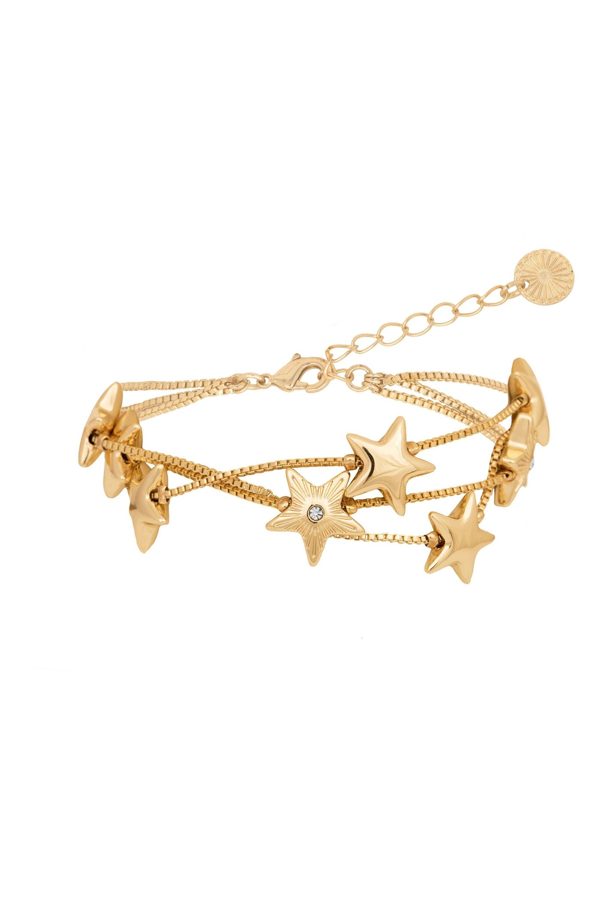 Caramel Jewellery London Gold Tone Party Of Stars Bracelet - Image 4 of 5