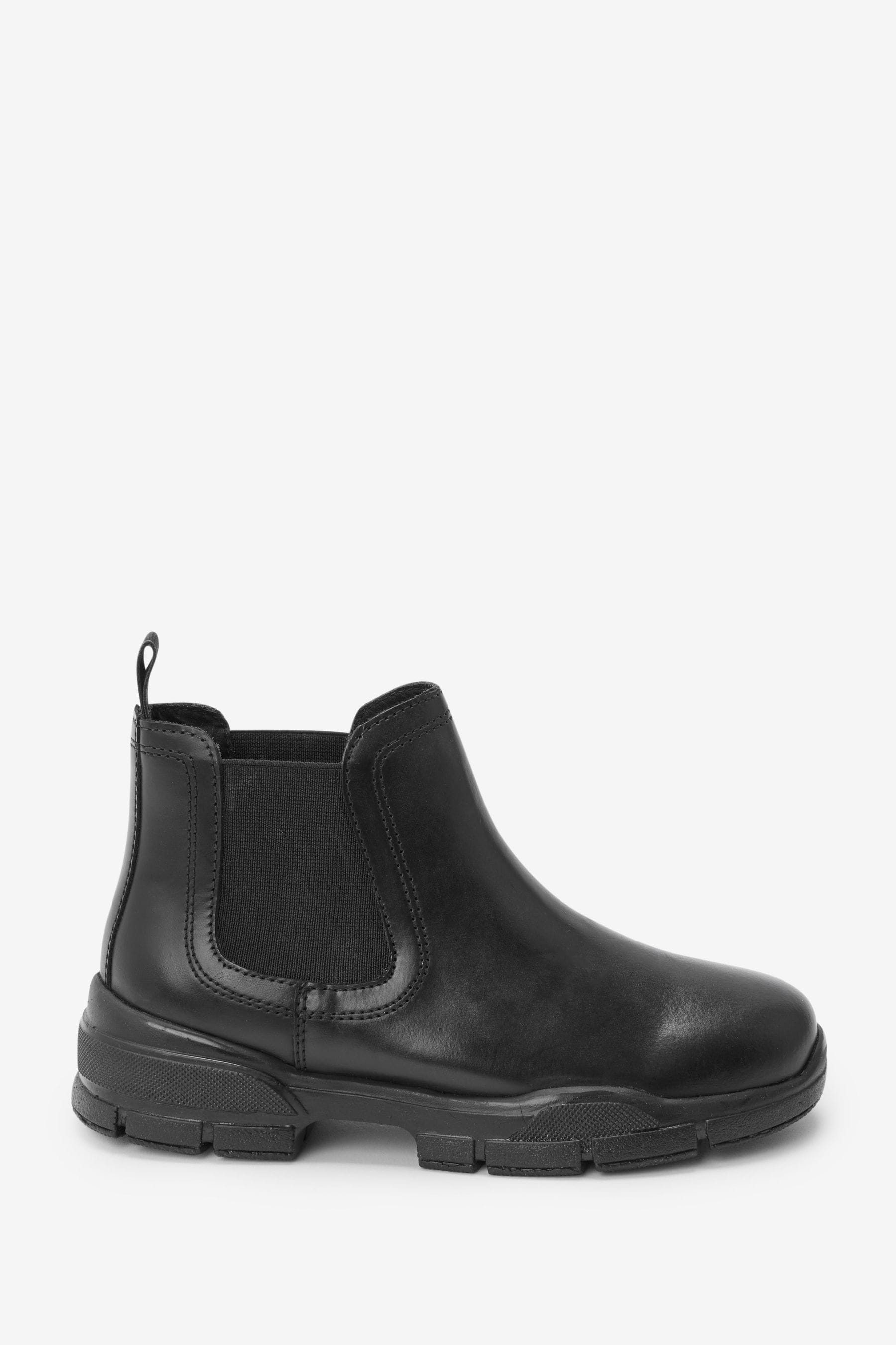 Buy Black Leather Chelsea Boots from Next Luxembourg