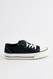 Black One Strap Elastic Lace Trainers - Image 1 of 4
