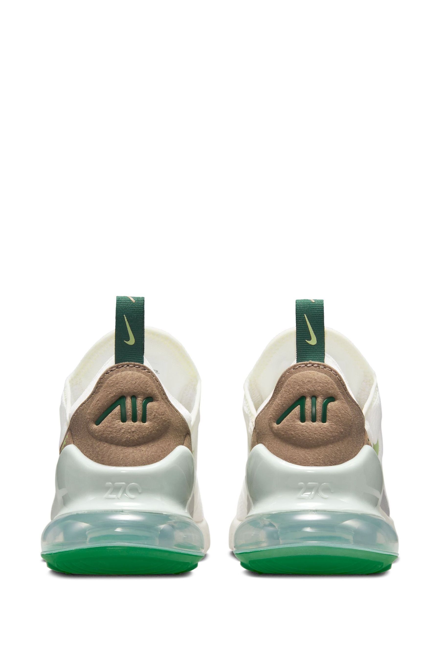 Buy Nike White Green Air Max 270 Trainers from Next Luxembourg