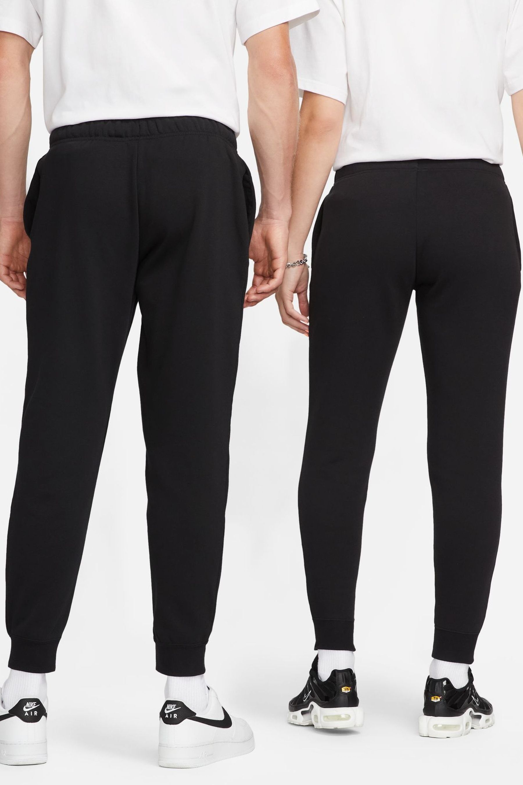 Buy Nike Black Club Mid Rise Standard Joggers from Next United Arab Emirates