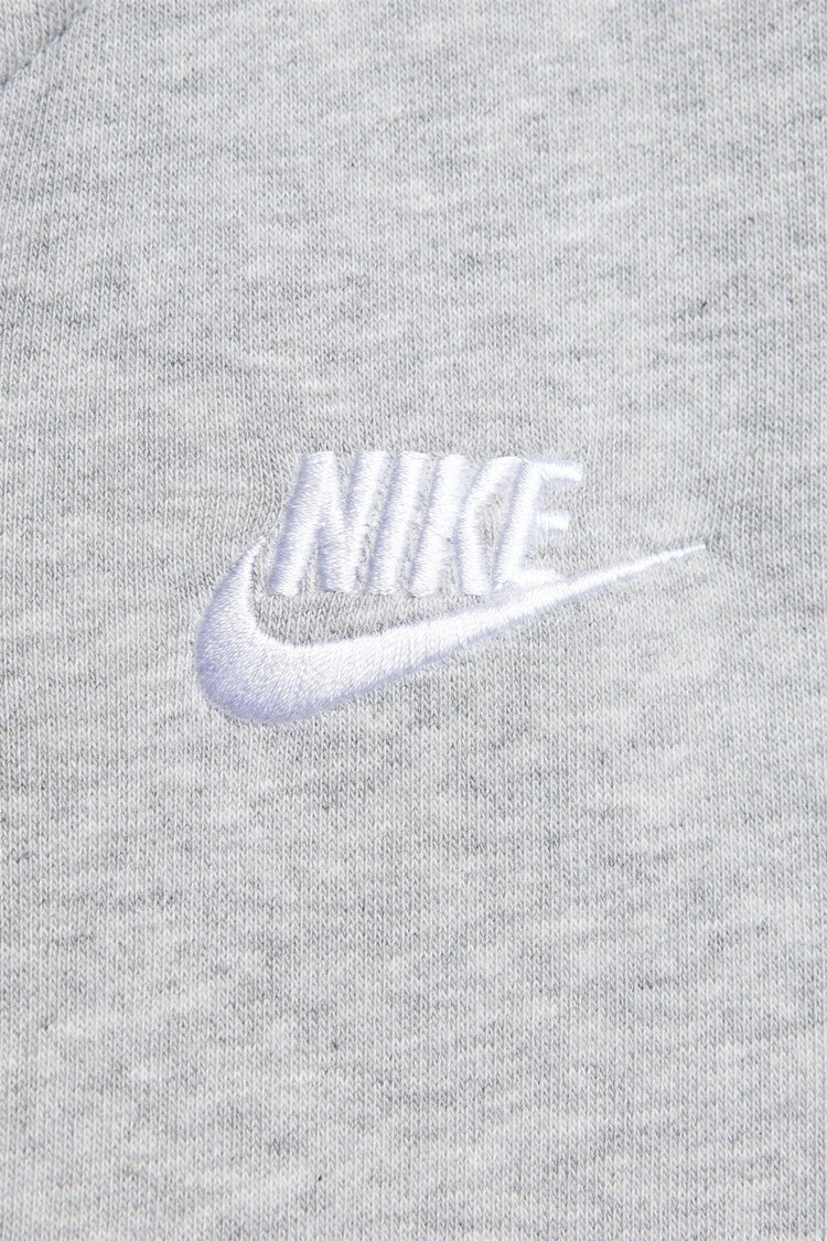 Nike Dark Grey Heather Club Full Zip Hoodie - Image 6 of 6