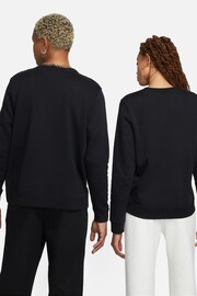 Nike Black Club Fleece Crew Neck Sweatshirt - Image 3 of 5