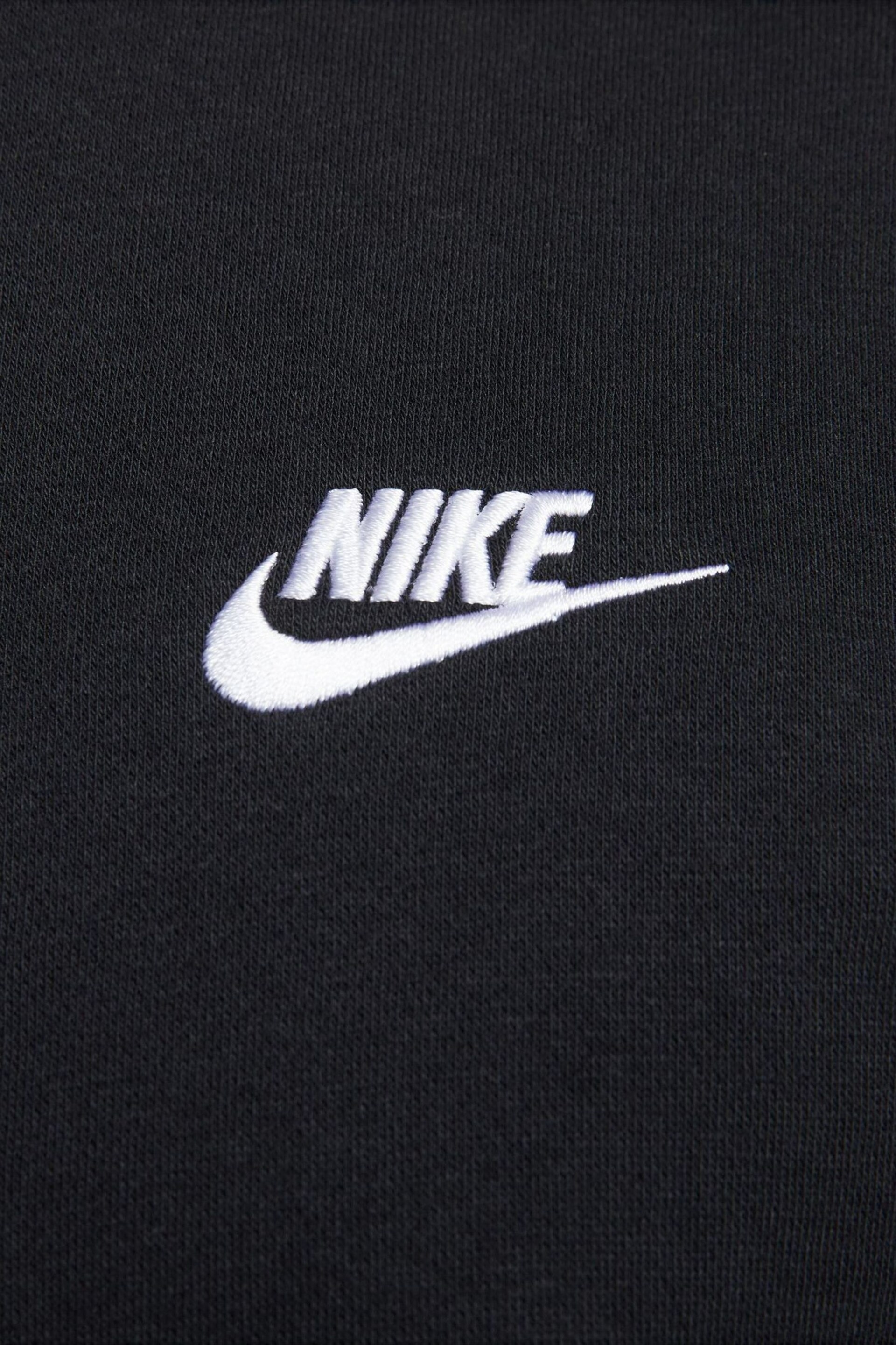 Nike Black Club Fleece Crew Neck Sweatshirt - Image 5 of 5