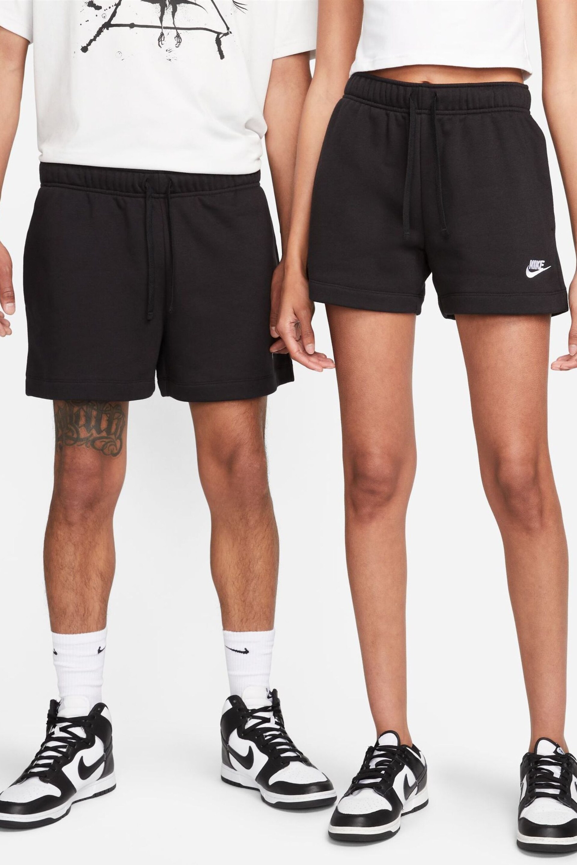Nike Black Club Fleece Shorts - Image 4 of 7