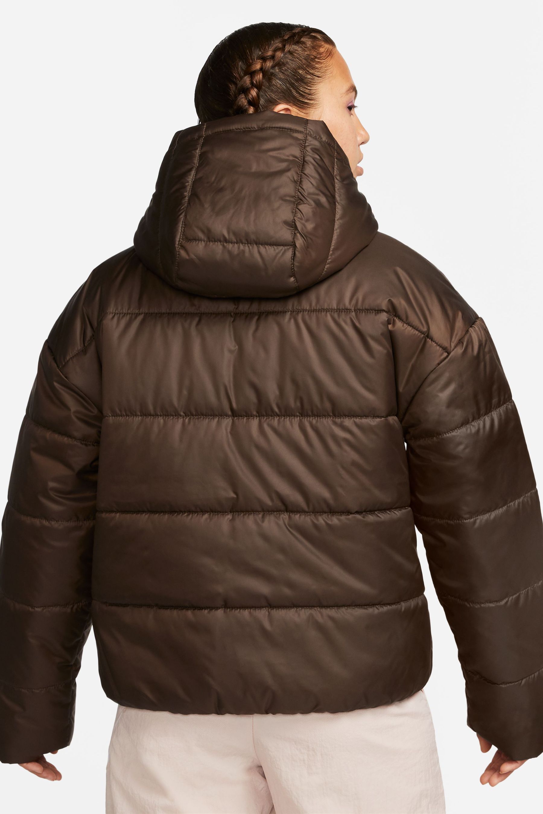 Buy Nike Brown Therma Fit Hooded Puffer Jacket Coat from Next Luxembourg