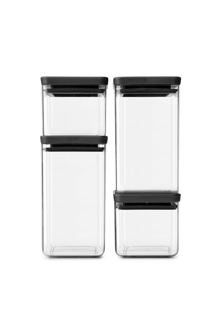 Brabantia Clear Tasty + Stackable Square Canisters Set - Image 4 of 4