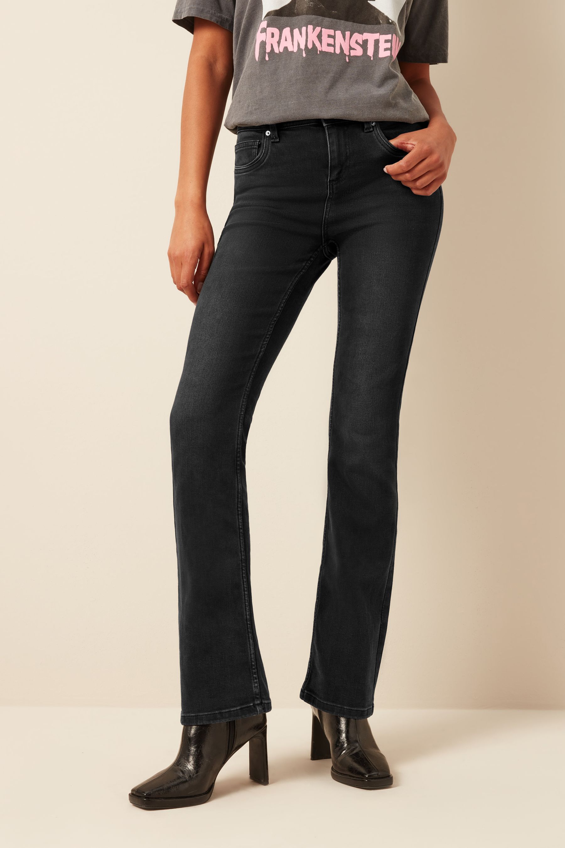 Next black bootcut jeans cheap