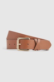 Reiss Tan Annexe Leather Belt - Image 1 of 6